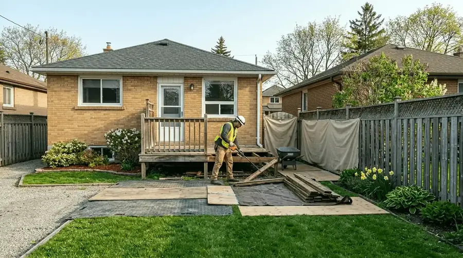 Junk removal and debris cleanup on an east GTA residential property