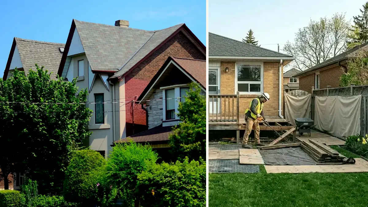 Scarborough residential access and backyard carrying route shown together for bulky-item removal planning