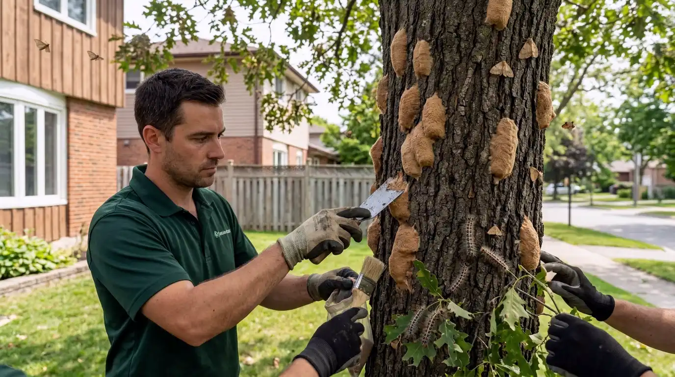 Spongy moth tree damage in Ontario: Identifying Spongy Moth: Caterpillars, Egg Masses, and Adults