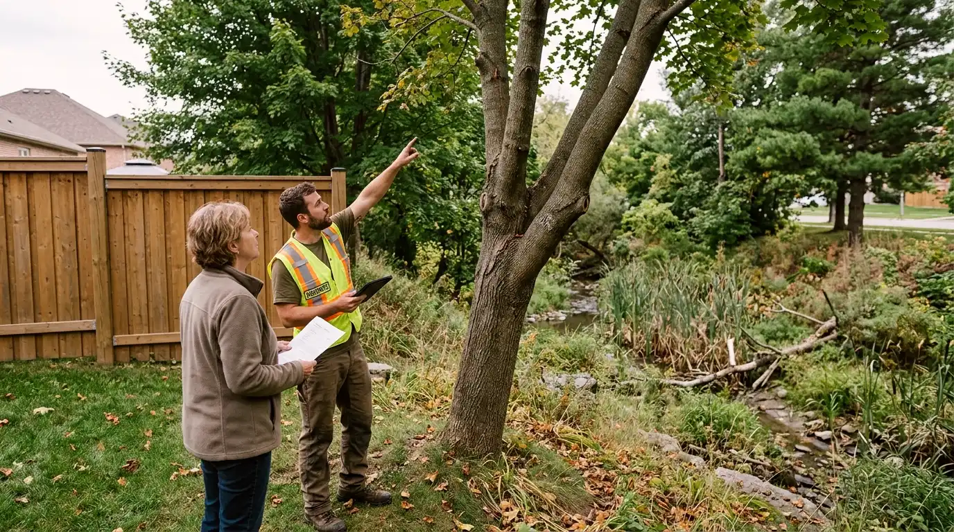 Tree removal permit in Whitby: Pringle Creek, Corbett Creek, Heber Down, and shoreline areas