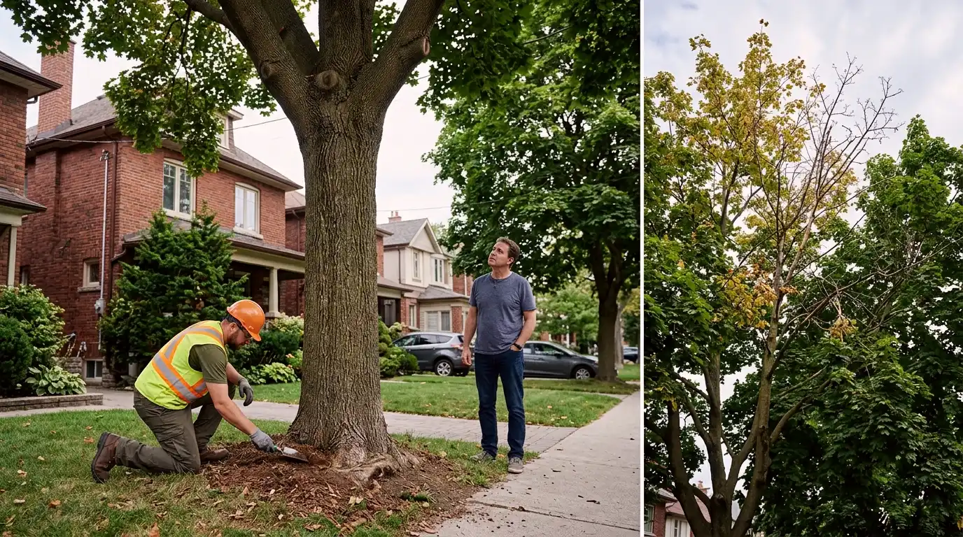 Tree root rot in Toronto: Crown decline without an obvious cause