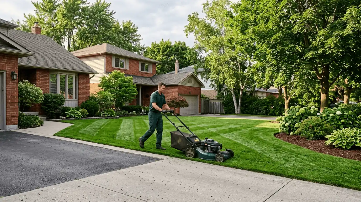 Lawn Care in Ajax professional service scene in Pickering Village, Ajax