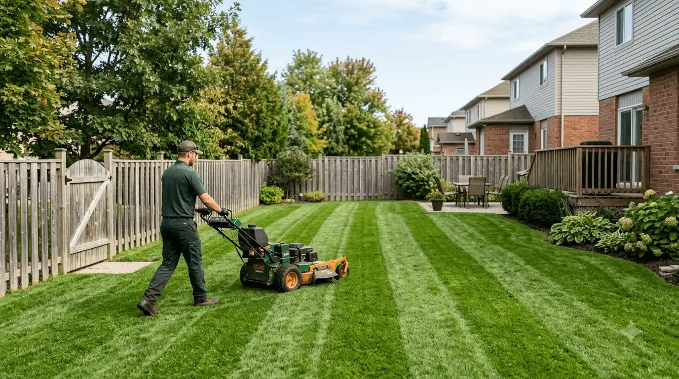 Lawn Care in Pickering professional service scene in Rosebank, Pickering