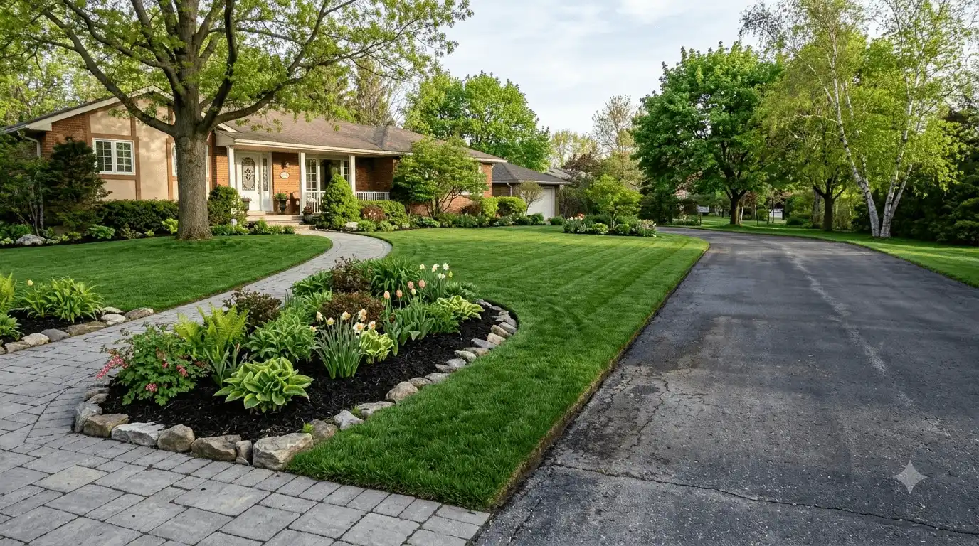 Lawn Care in Pickering residential property detail in Dunbarton, Pickering