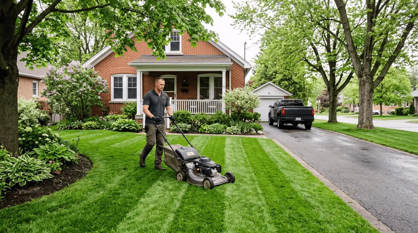 Lawn Care in Whitby professional service scene in Brooklin, Whitby