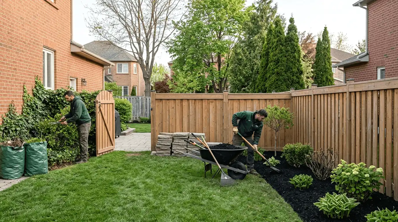 Landscaping in Whitby residential property detail in Port Whitby, Whitby