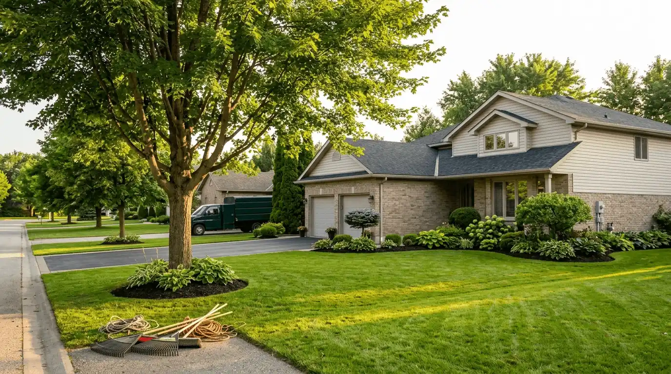 Tree Services in Barrie finished property after tree care in Letitia Heights, Barrie