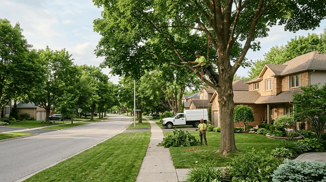 Tree Services in Barrie local mature tree canopy in Allandale, Barrie