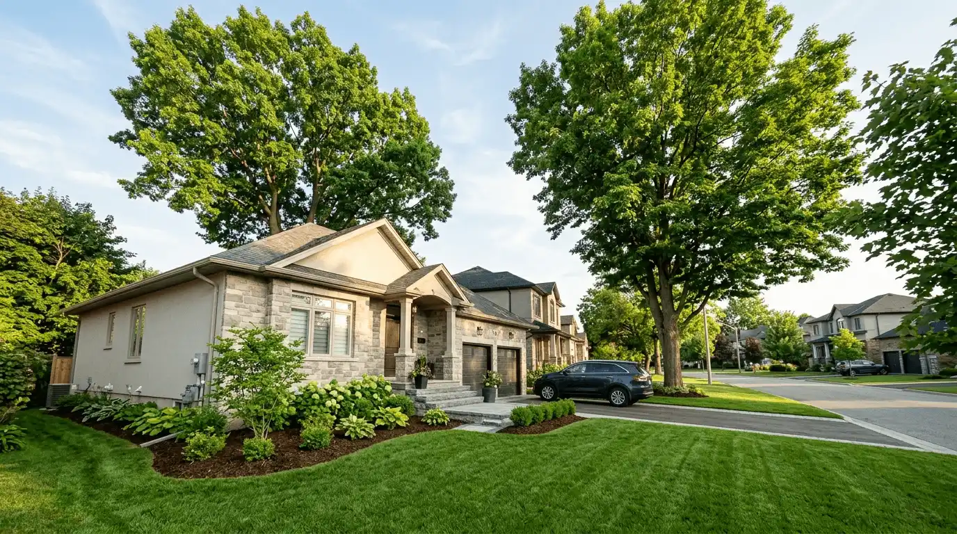 Tree Services in Brooklin finished property after tree care in Baldwin Street corridor, Brooklin