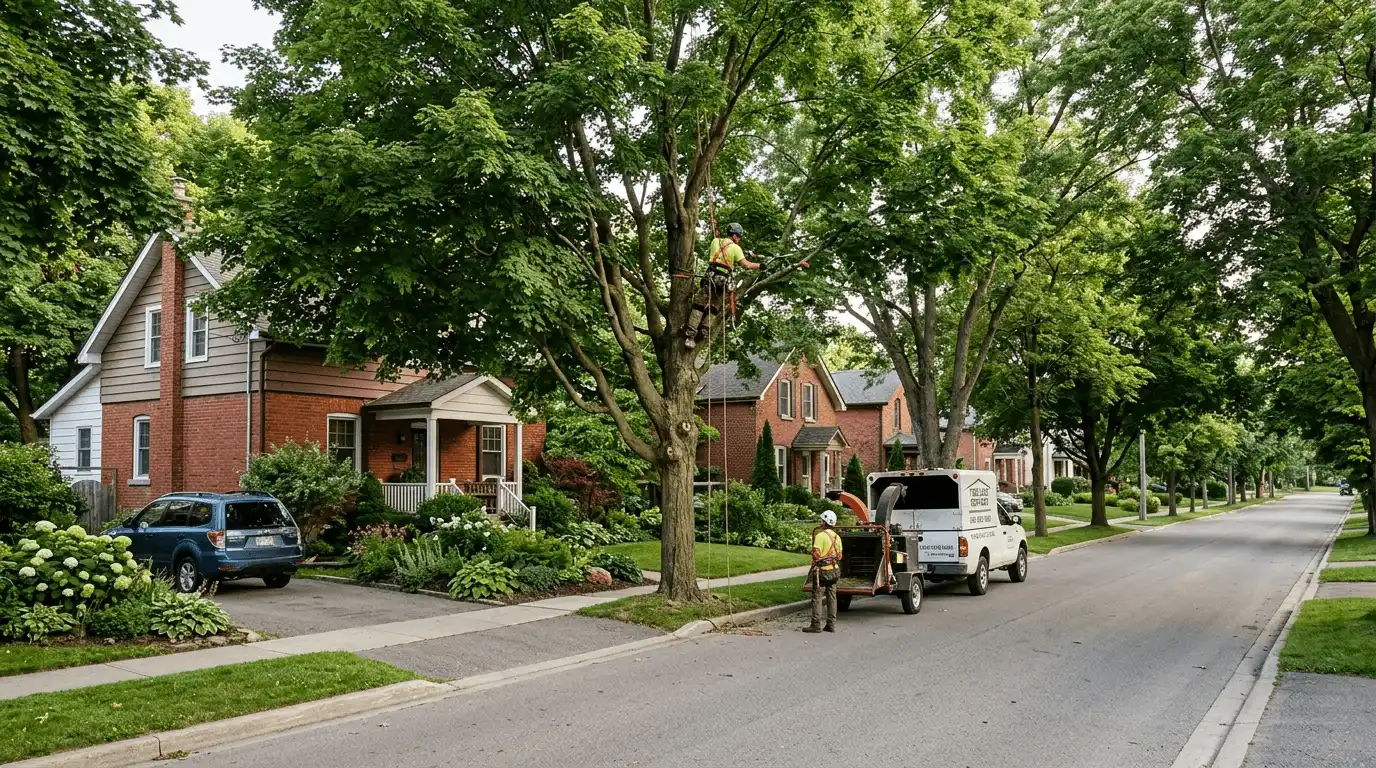 Tree Services in Brooklin local mature tree canopy in Downtown Brooklin, Brooklin