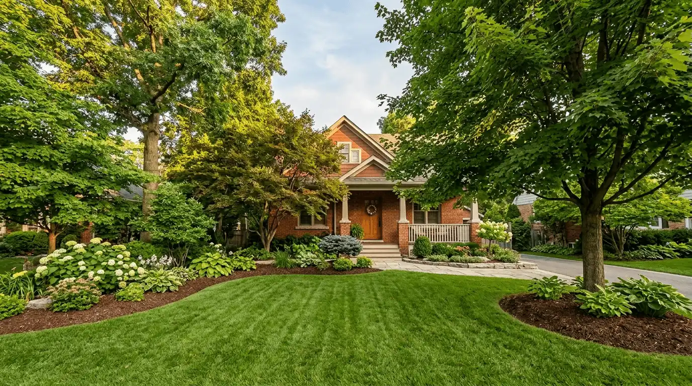 Tree Services in Burlington finished property after tree care in Brant Hills, Burlington