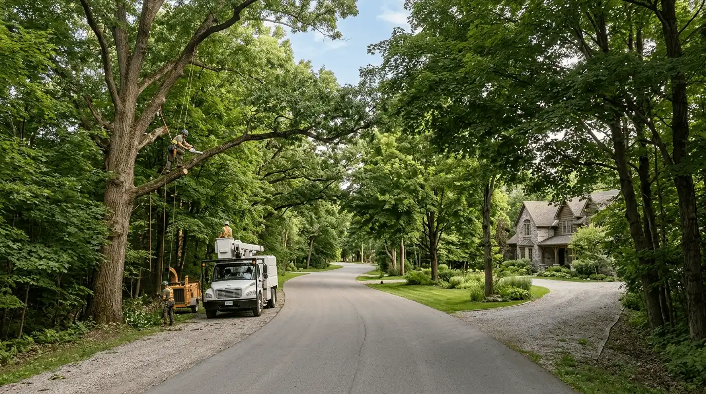 Tree Services in Caledon local mature tree canopy in Inglewood, Caledon