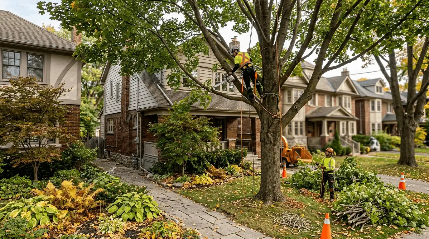 Tree Pruning & Trimming selective canopy pruning technique in Thorncrest Village, Etobicoke