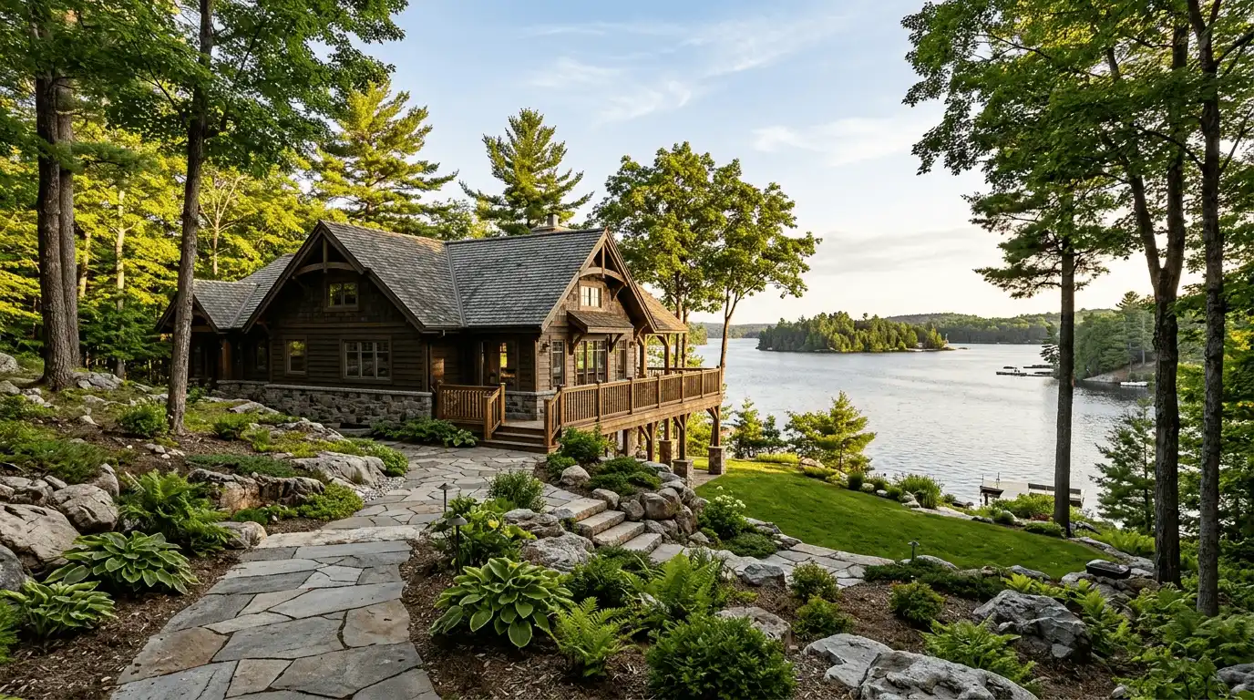 Tree Services in Gravenhurst finished property after tree care in Kahshe Lake, Gravenhurst