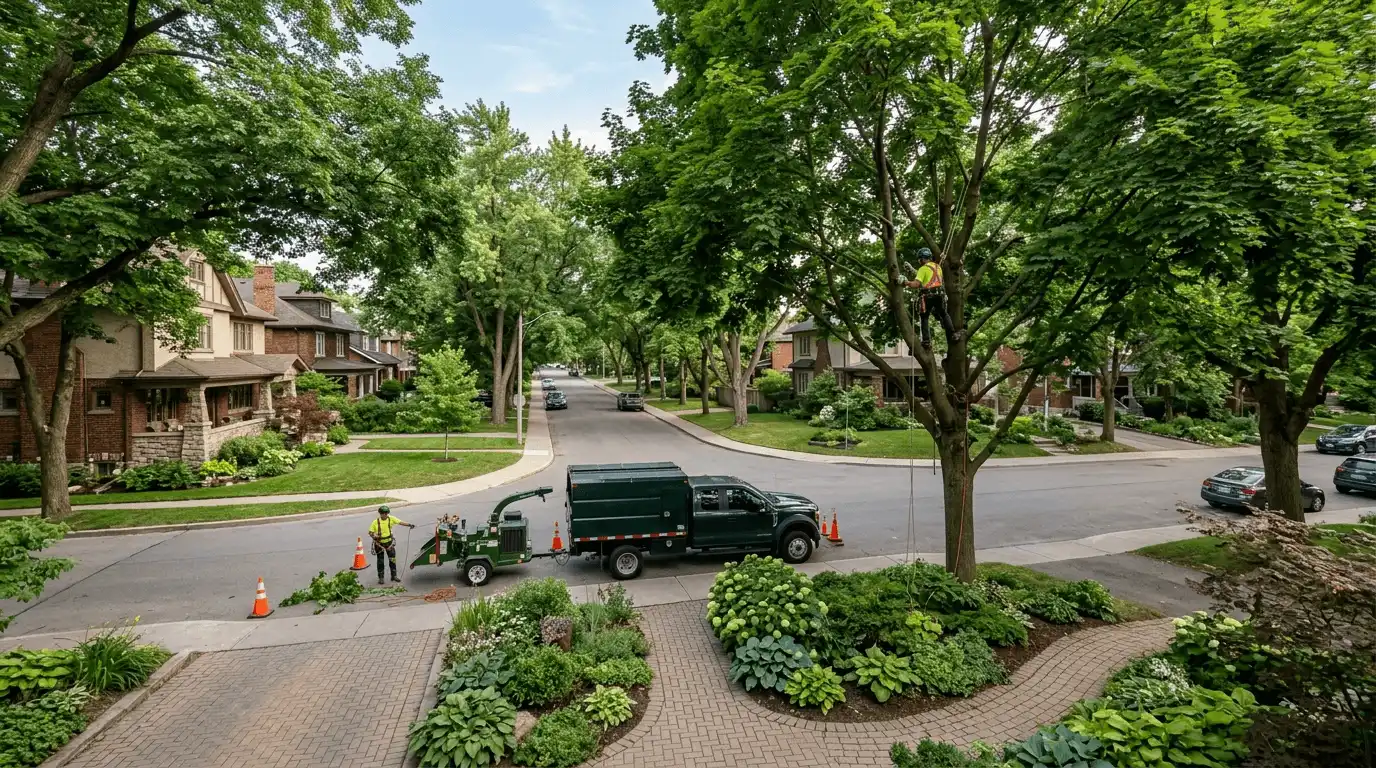Tree Services in Hamilton local mature tree canopy in Westdale, Hamilton