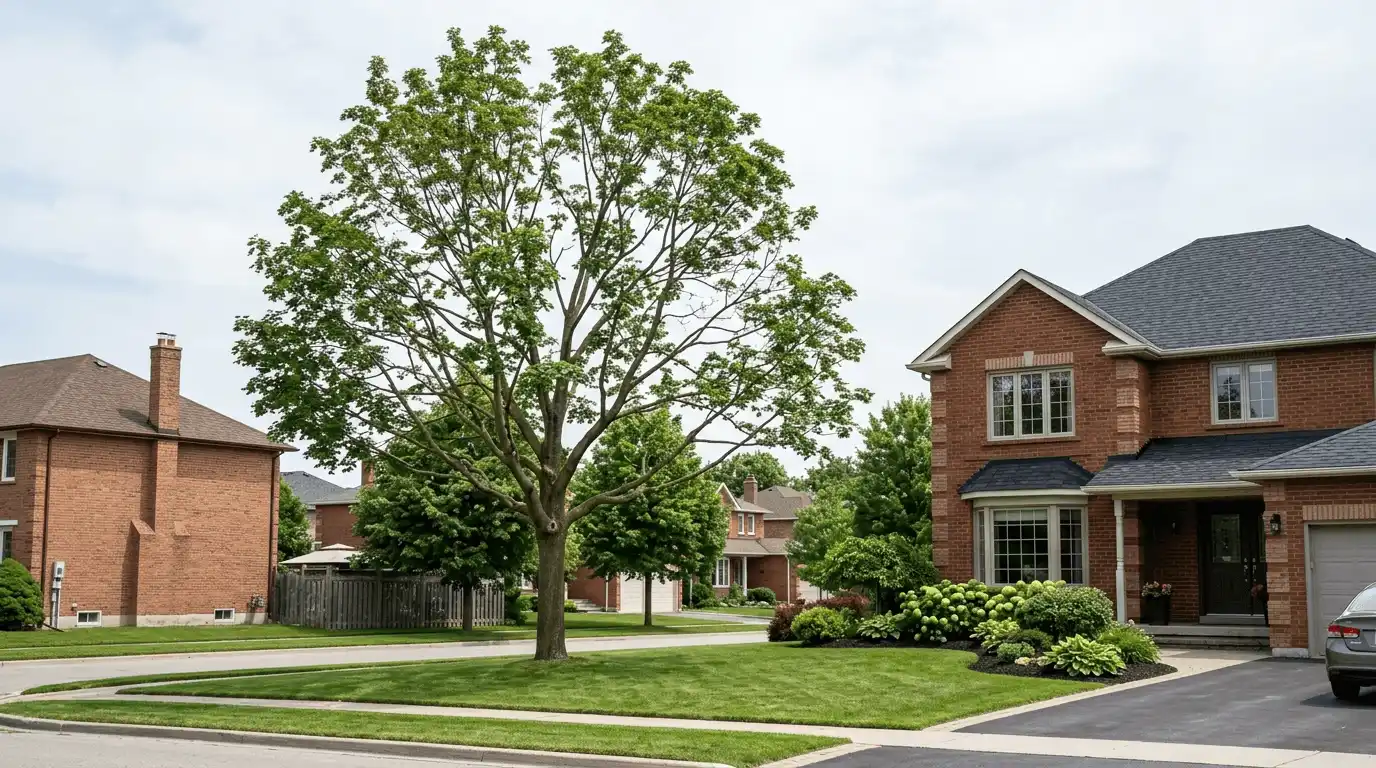 Tree Pruning & Trimming finished pruned canopy in Victoria Square, Markham