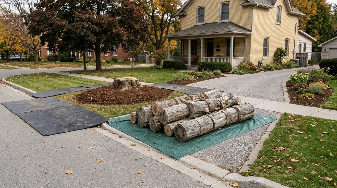 Tree Removal clean post-work result in Cachet, Markham