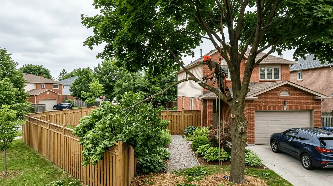 Tree Pruning & Trimming professional service scene in Central Erin Mills, Mississauga
