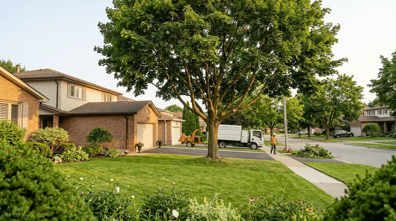 Tree Pruning & Trimming clearance pruning near property features in Malton, Mississauga