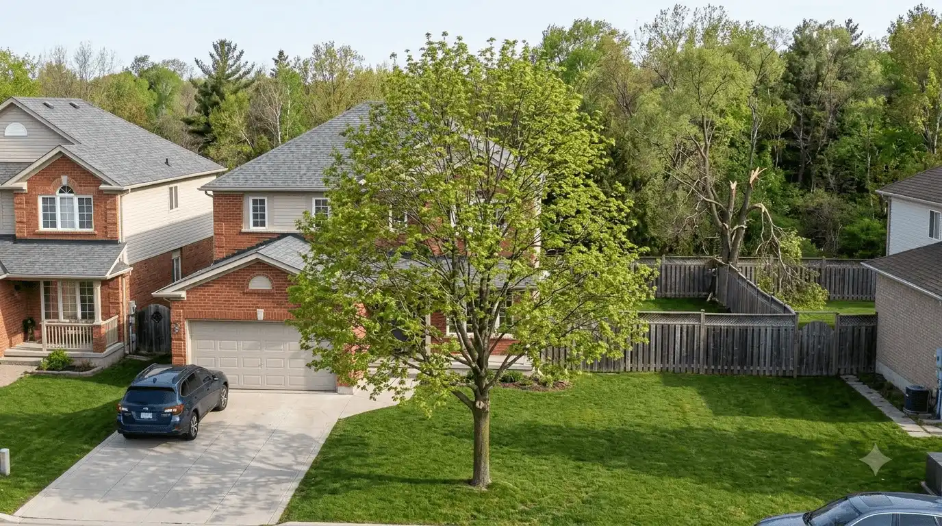 Tree Pruning & Trimming finished pruned canopy in Rouge Park edge areas, Pickering