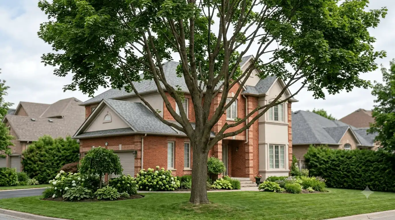 Tree Pruning & Trimming finished pruned canopy in Bayview Hill, Richmond Hill
