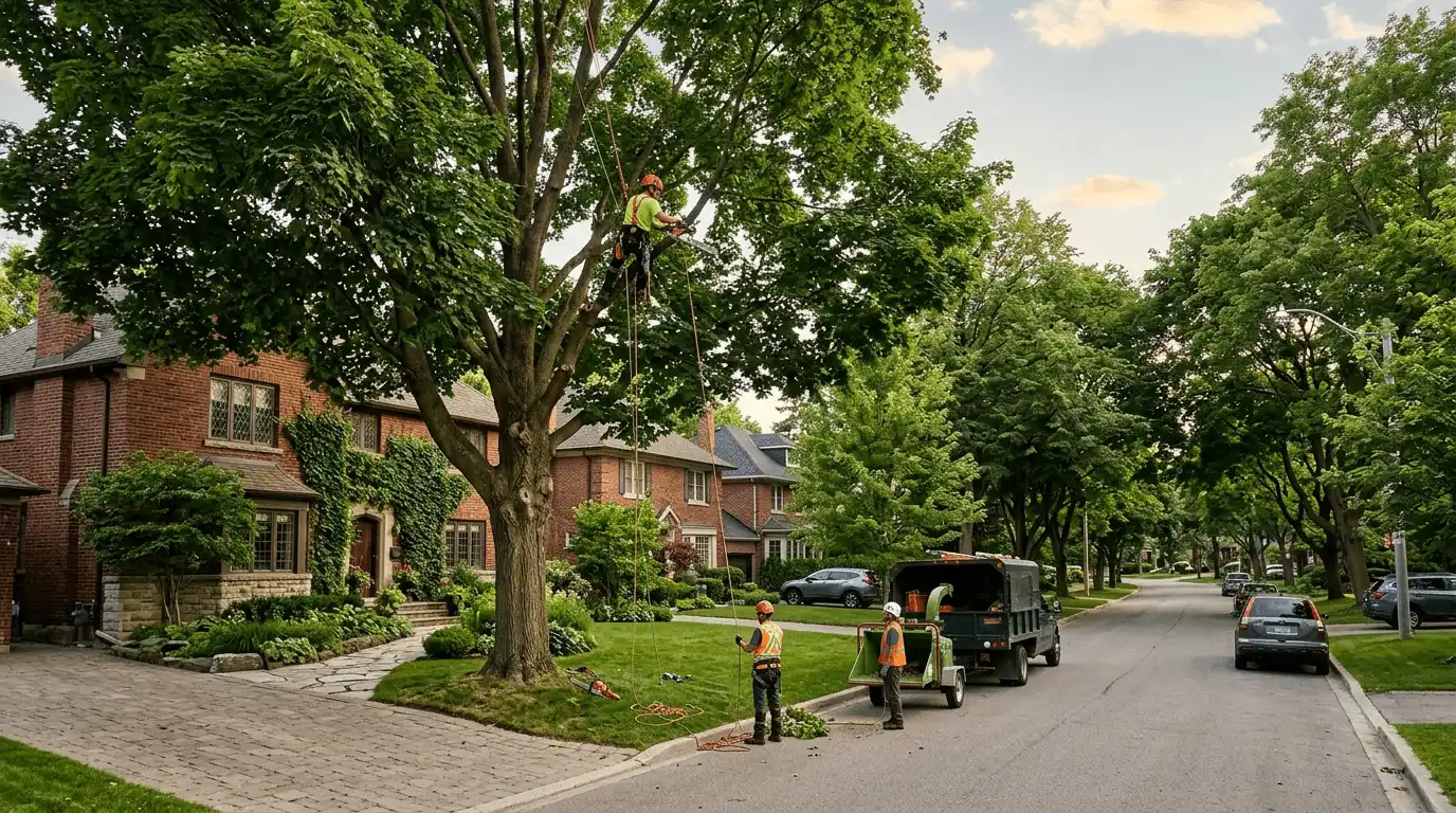 Tree Services in Thornhill local mature tree canopy in Old Thornhill, Thornhill