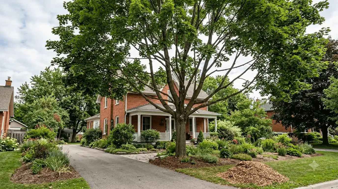 Tree Pruning & Trimming finished pruned canopy in Whitby Shores, Whitby